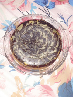 A picture of Eggless zebra cake.