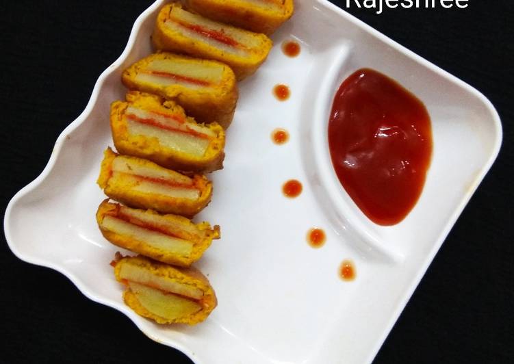 Recipe of Perfect Garlic Potato Sandwich Bhajiya