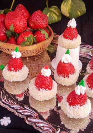 A picture of Strawberry coconut hats.