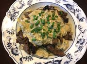 A picture of beef stroganoff recipe mustard