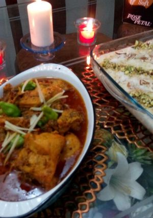 A picture of Chicken tikka karahi in one hour.