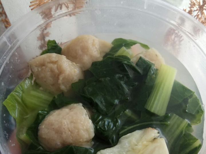 Resep Sayur Sawi plus bakso kuah bening, Menggugah Selera