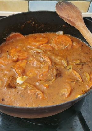 Une photo de Carbonade flamande végétarienne au seitan