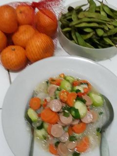 Foto resep Sup oyong sosis soun