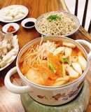 Lẩu kim chi bánh gạo