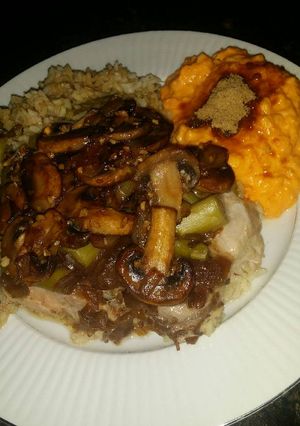 A picture of Brad's baked pork chops.