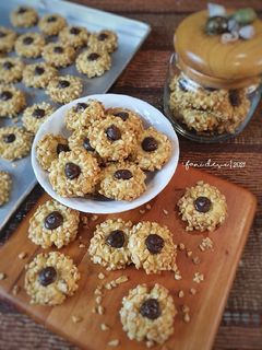 Foto resep 387. Peanut Choco Thumbprint Cookies