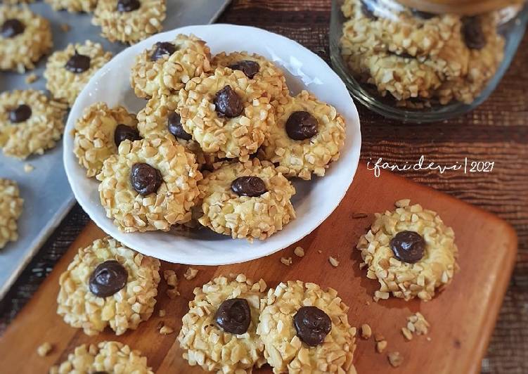 Resep Mudah 387. Peanut Choco Thumprit Cookies Ala Rumahan