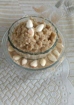 A picture of Khaskhas ka halwa.