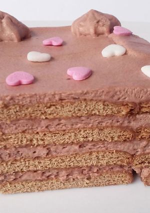 Una foto de Tarta de trufa con galletas superfácil y rica