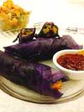 Purple cabbage wrap with kathiyavadi touch