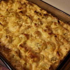 A picture of Cauliflower "Mac" and Cheese (Keto friendly).