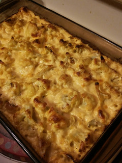 A picture of Cauliflower "Mac" and Cheese (Keto friendly).