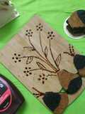 Choco-Vanilla Cookies(Vase Shaped-Flowers Paint Chocolate Syrup)