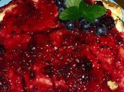 Una foto de cheesecake de fresa