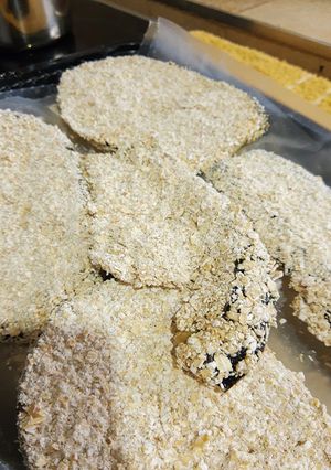 Una foto de Milanesas de berenjenas