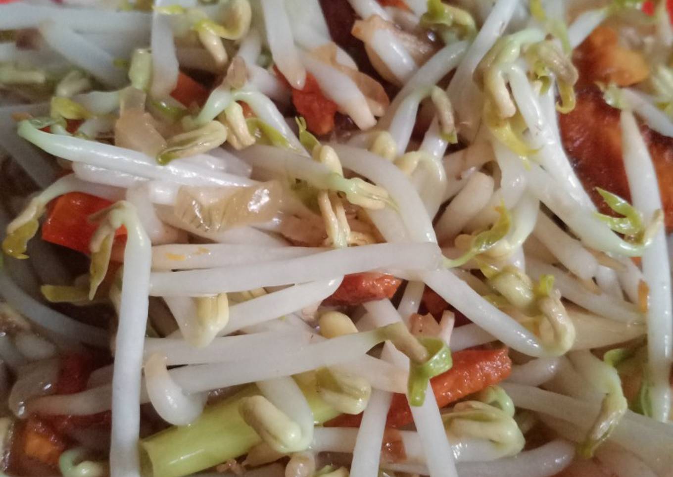 Tumis toge ikan asin jambal