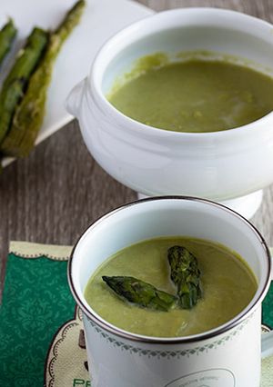 Une photo de Velouté crémeux aux asperges vertes