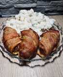 Mozzarellával töltött baconbe göngyölt fasírt