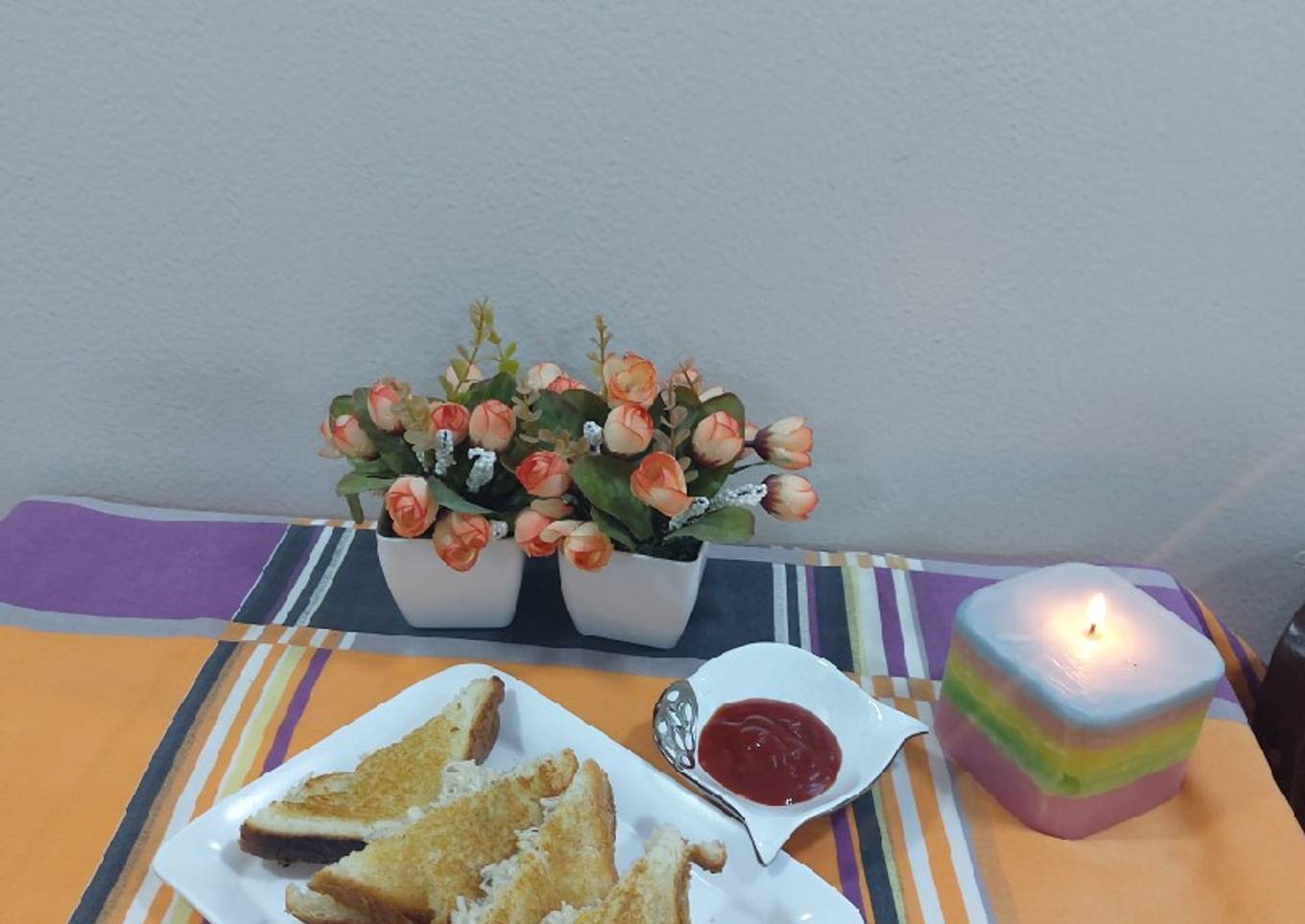 Chicken corn cheese sandwiches