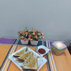 A picture of Chicken corn cheese sandwiches.