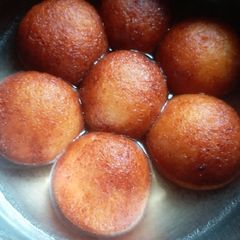 A picture of Homemade Gulab jamun.