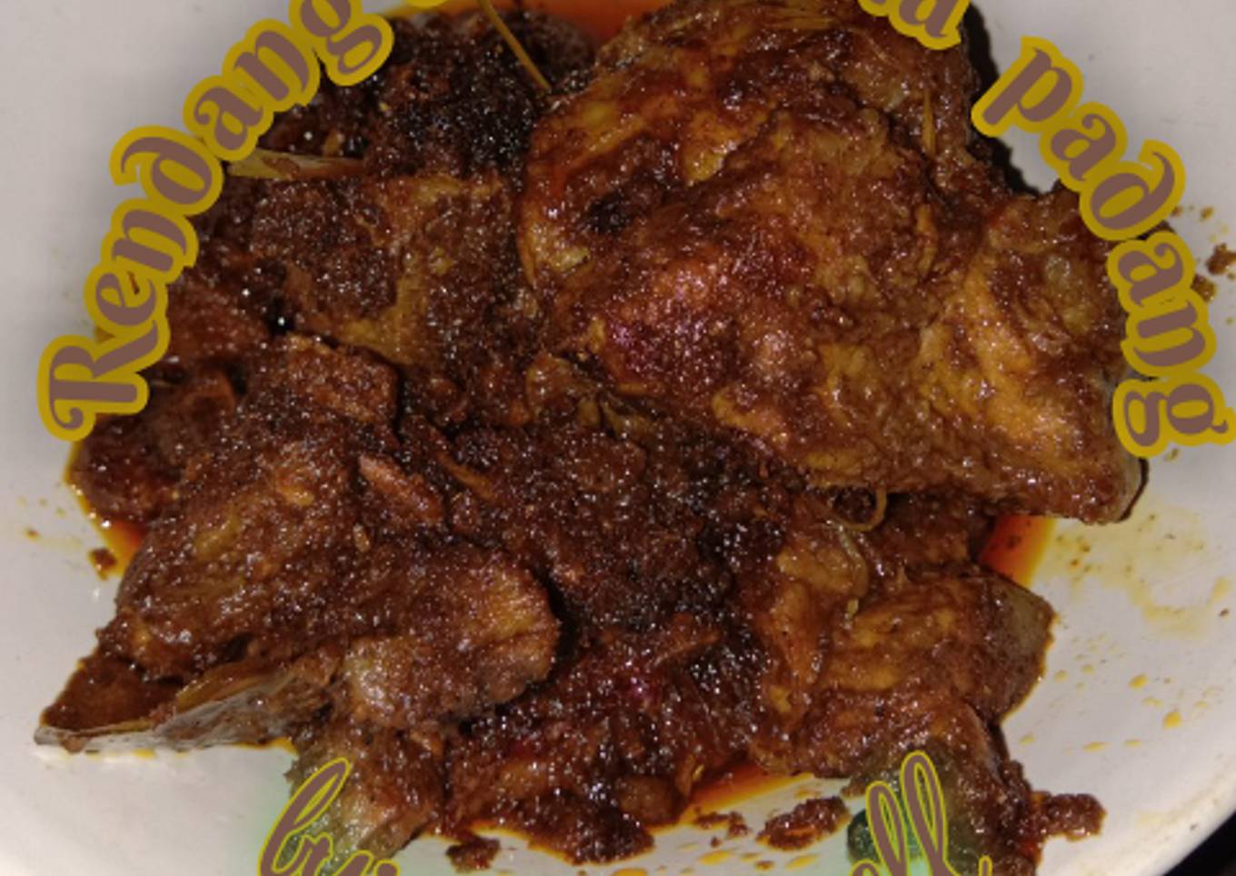 Rendang daging ala Padang
