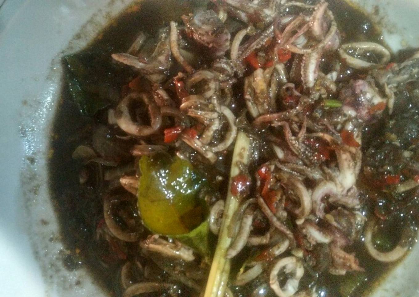 cumi hitam pedas