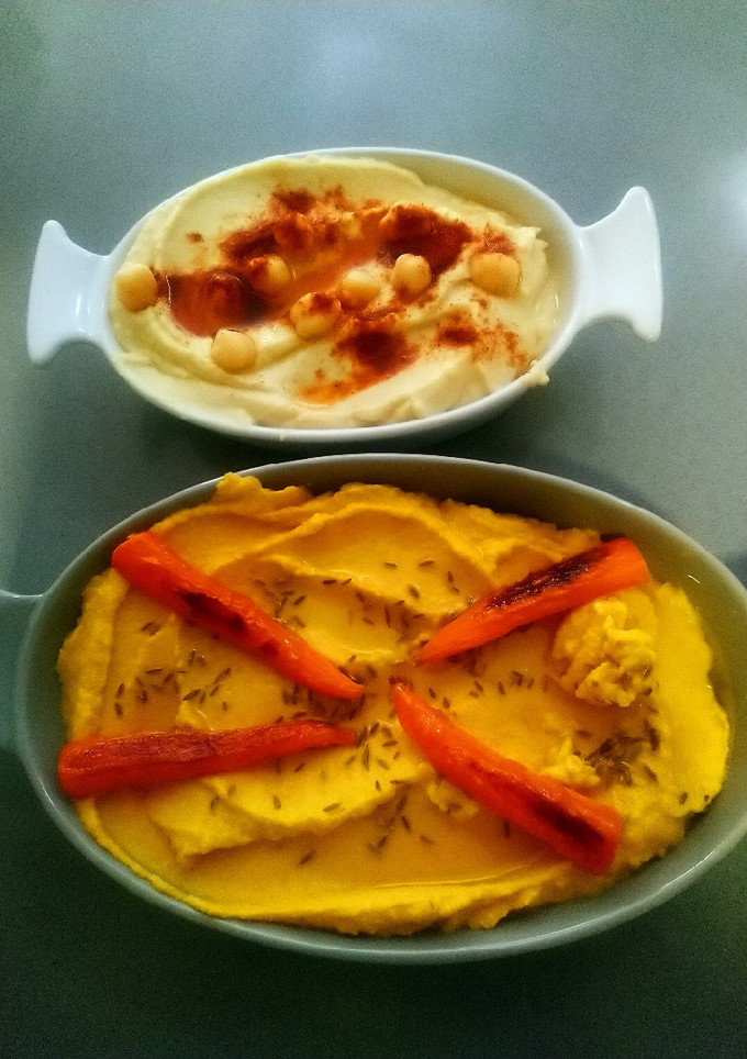 Una foto de Hummus de zanahoria asada