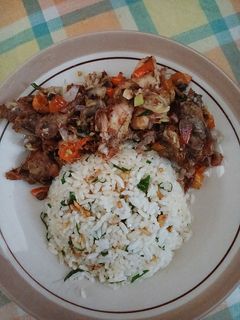 Foto resep Nasi daun jeruk + ayam sambel matah