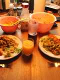 Almuerzo de receta no del todo brillante, eso sí........Súper rica