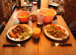Una foto de Almuerzo de receta no del todo brillante, eso sí........Súper rica