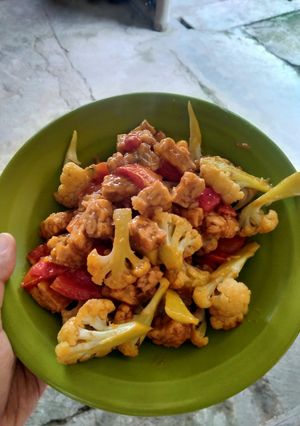 Foto resep Tumis kembang kol dan tempe