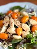 💚 Salade de mesclun, germes de soja et cœurs de palmier, sauce moutarde au miel
