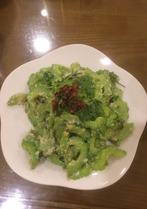 Hình của món Mướp đắng xào.
