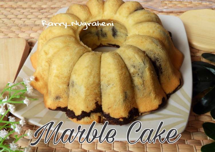 Resep Marble Cake Padat dan Lembut (Metode all in one) Enak dan Antiribet
