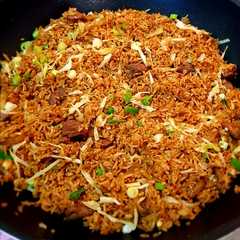 A picture of Nasi Goreng Domba.
