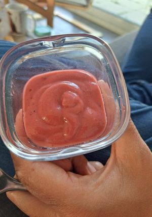 Une photo de Crème à la fraise