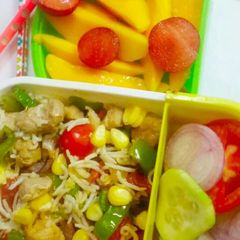 A picture of Corn Soyabean pulav.
