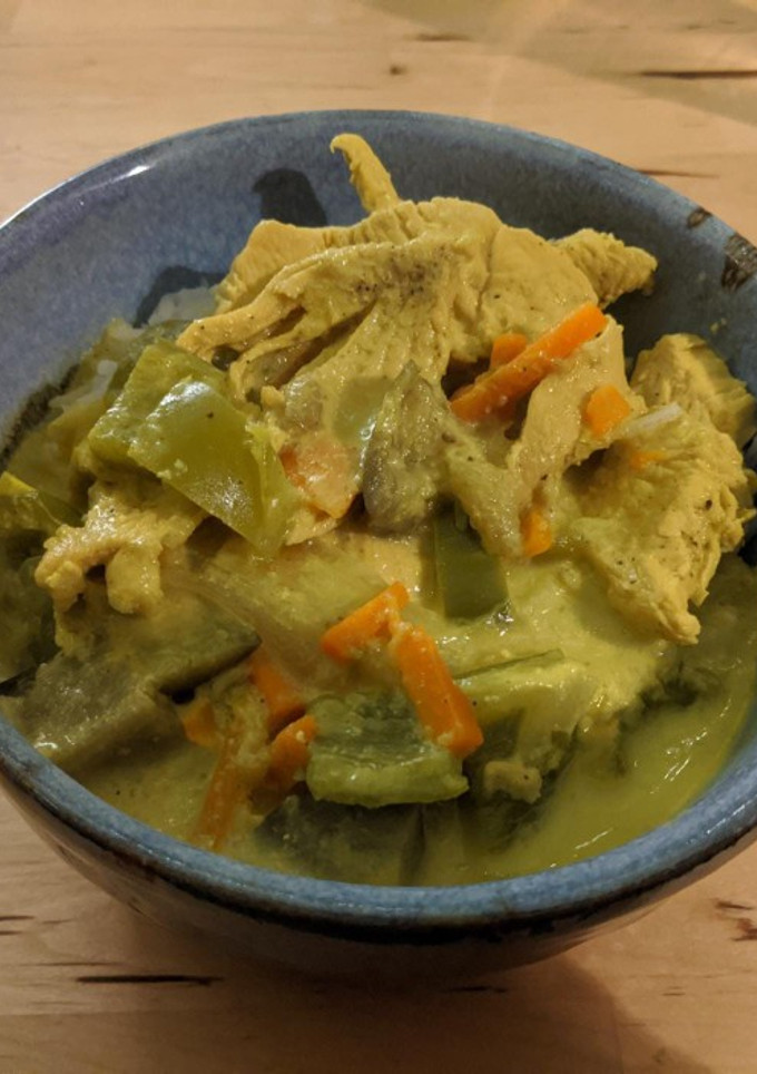 Una foto de Curry verde "Boston green curry"