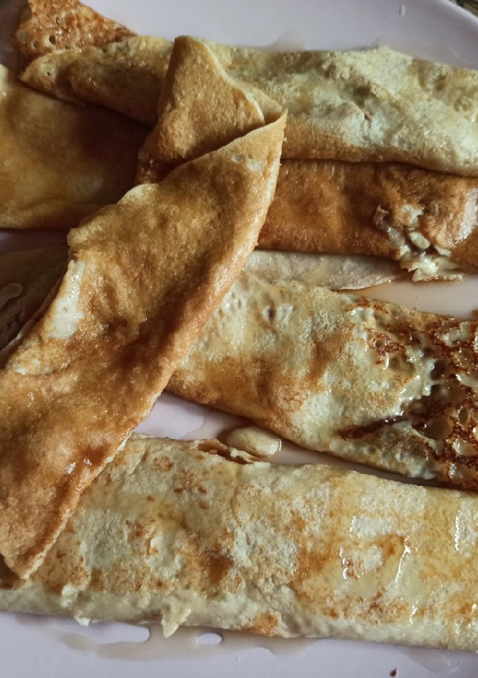 Una foto de Crepes rellenos de chocolate