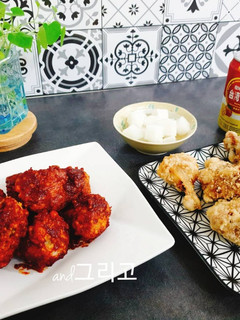 【簡易韓式炸雞食譜】半半炸雞반반치킨(banbanchikin) 的食譜成品照片