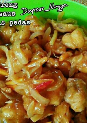 Foto resep Ayam goreng saus asam manis pedas 👌