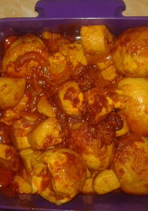 Foto resep Telur tahu sambel aroma bombay