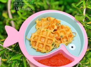 Hình của món Bánh Waffle Tôm Khoai Tây (baby food).
