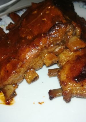 Una foto de Costilla de cerdo fáciles a la BBQ