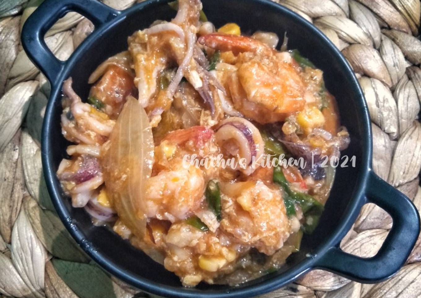 Udang Cumi Saos Padang🐙🦐