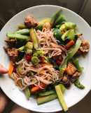 (Eat clean) Bún gạo lứt trộn