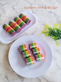 Foto resep 550. Rainbow mini Roll Cake