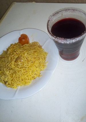 A picture of Indomie and sobo.